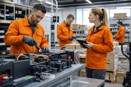 Polnische Fachkräfte bei der eigenständigen Erbringung einer Dienstleistung im Unternehmen