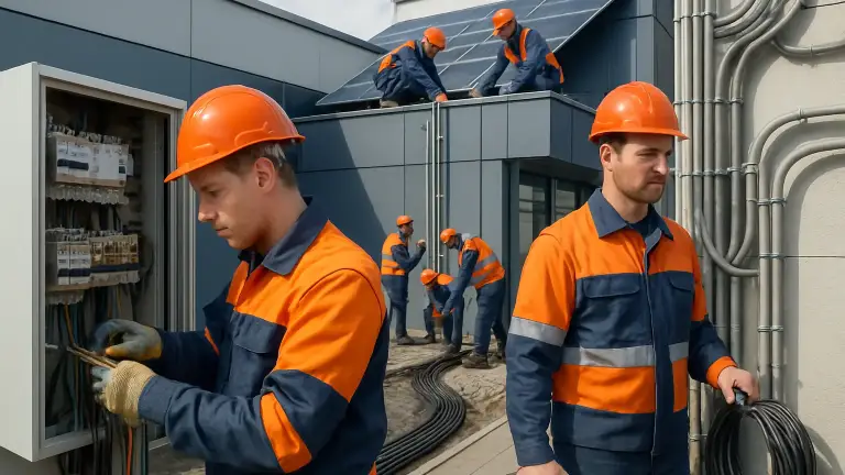 Elektro-Subunternehmer aus Polen bei Installation und Photovoltaik