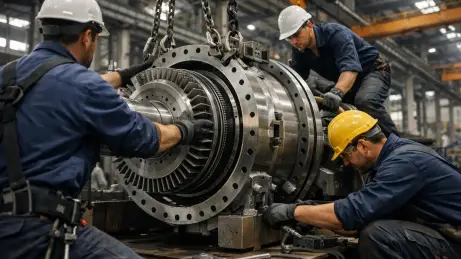 Fachkräfte aus Osteuropa bei einer strukturierten Industriemontage