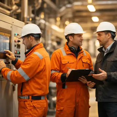 Fachkräfte aus Polen bei einer strukturierten Dienstleistung im Unternehmen