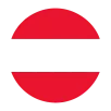 Österreichische Flagge im Kreis
