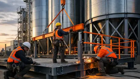 Silobau in Stahlbauweise für Industrie und Landwirtschaft